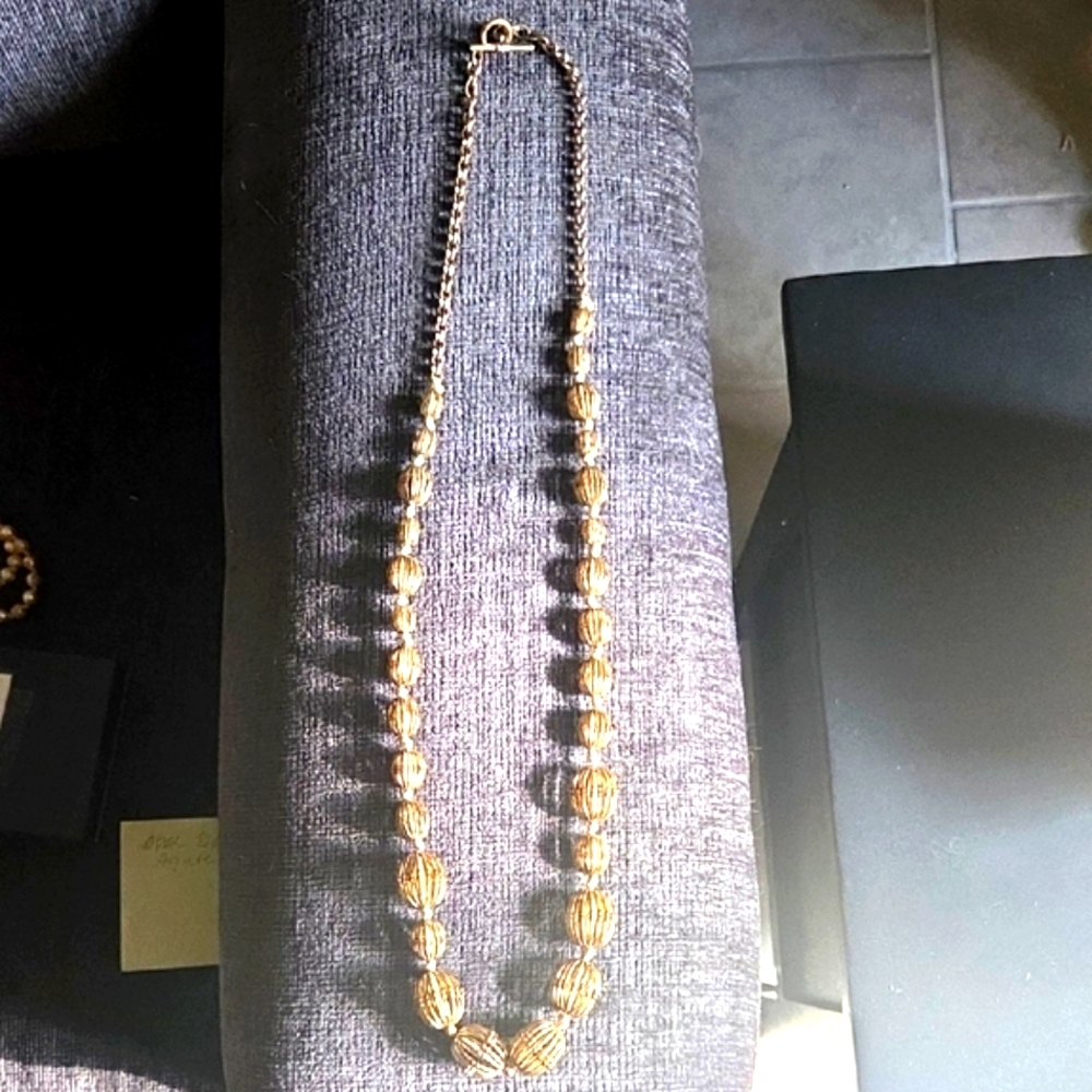 Elegant ELLEN TRACY Gold Beaded Necklace